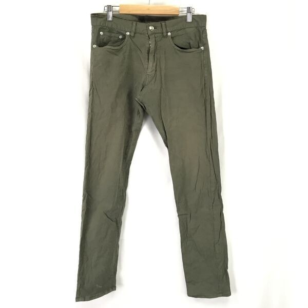 エディフィス/417 by EDIFICE★麻混/春夏ワークパンツ【サイズM/股下80cm/カーキ/khaki】チノパンツ/jeans/Pants/Trouser◆pBH537_画像1