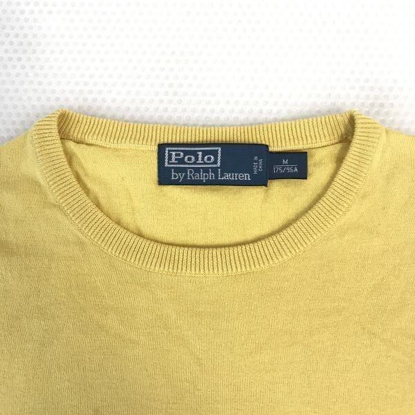 ラルフローレン/RALPH LAUREN★カシミア15％混/コットンセーター【メンズM/黄/yellow】Tops/正規代理店タグ◆pBH357_画像4