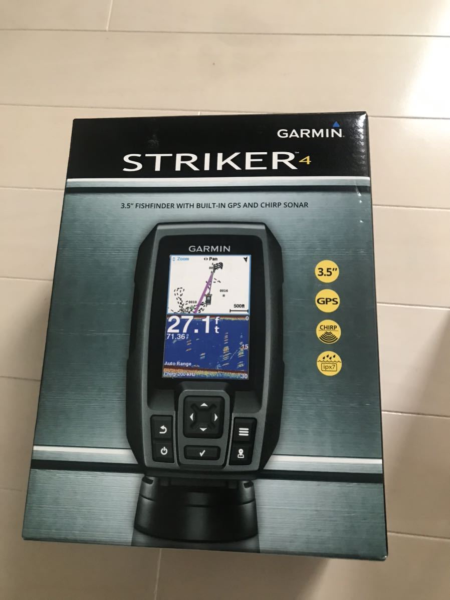 美品　ガーミン　ストライカー4 2回使用のみGARMIN Striker4 魚群探知機 魚探　3.5インチカラー　動作確認済_画像1