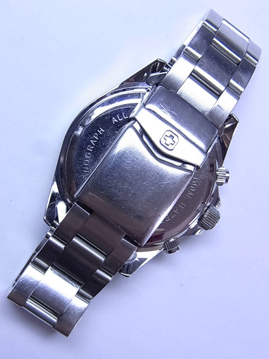 100円～良品 SWISS MILITARYスイスミリタリー メンズ クォーツ クロノグラフ　腕時計_画像3