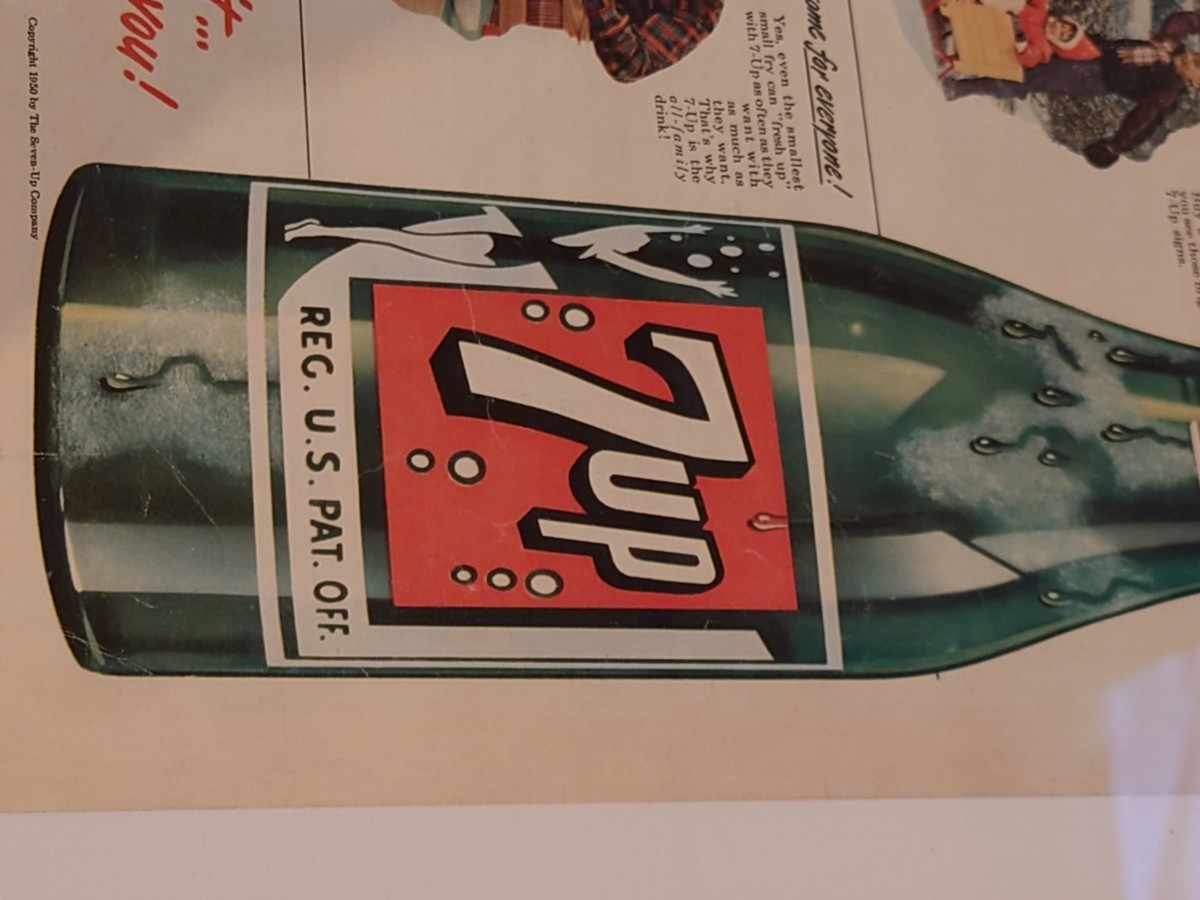 7up セブンアップドリンクアメリカンビンテージ雑誌広告 ヴィンテージ 額装品 ポスターアメトイ1970年代看板企業物アメリカングラフィティの画像7