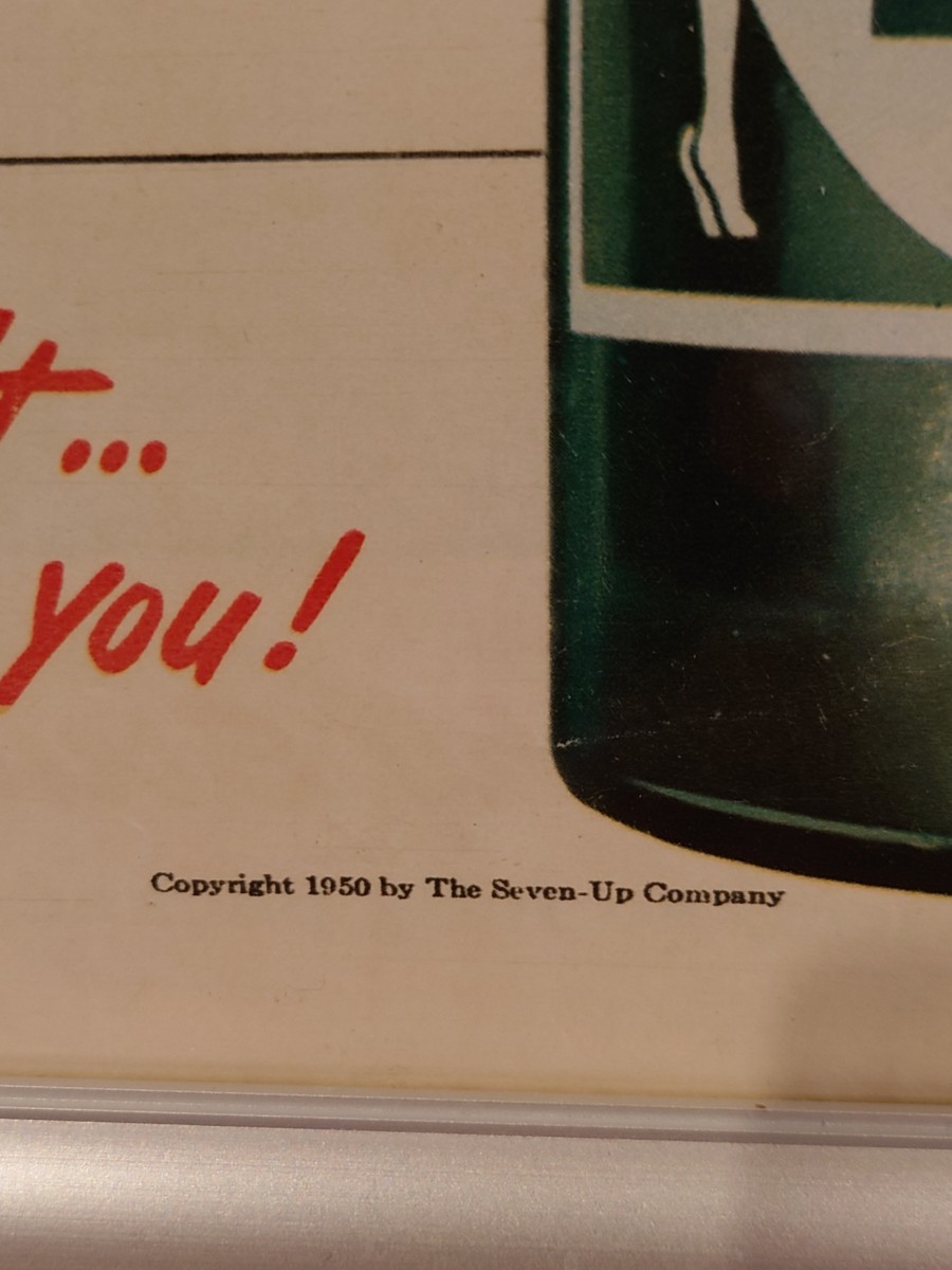 7up セブンアップドリンクアメリカンビンテージ雑誌広告 ヴィンテージ 額装品 ポスターアメトイ1970年代看板企業物アメリカングラフィティの画像2