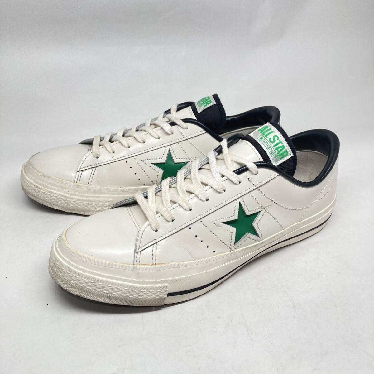  prompt decision! made in Japan CONVERSE ONE STAR J white green 26.5cm / MADE IN JAPAN Converse one Star green 