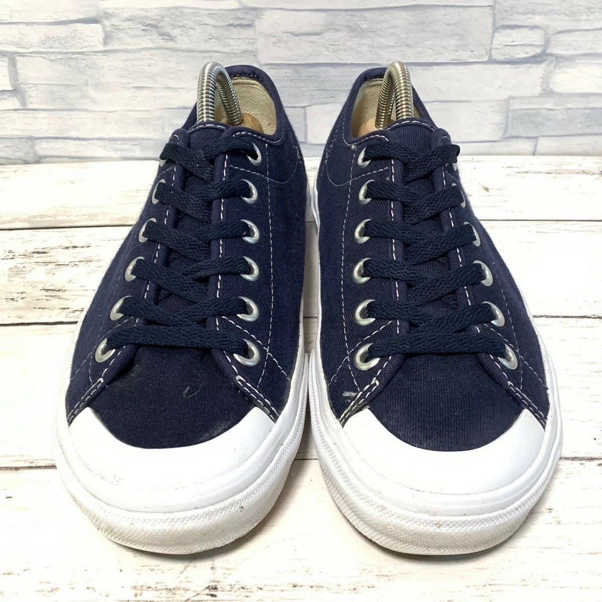 R5472bE VANS バンズ スニーカー ネイビー×ホワイト レディース サイズ25.5cm 復刻モデル 90'S SIXTY SEVEN シックスティセブン V67SW_画像4