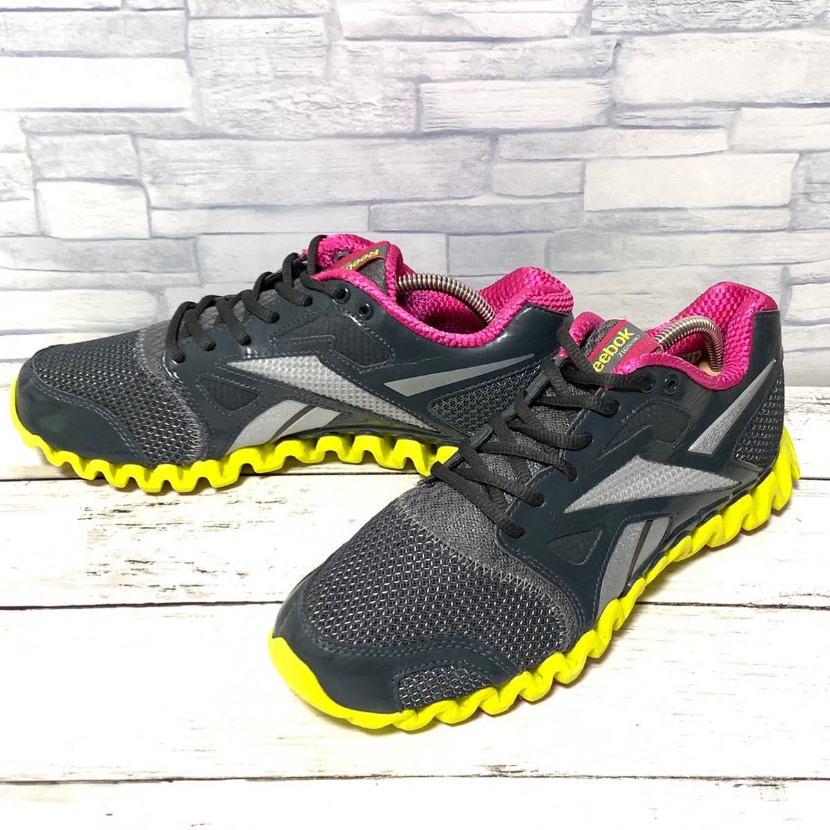 R4325bh【Reebok リーボック】24.5cm ランニングシューズ マルチカラー レディース 靴 ZIGNANO FLY 2 ジグナノ フライ J84511 ローカット_画像1