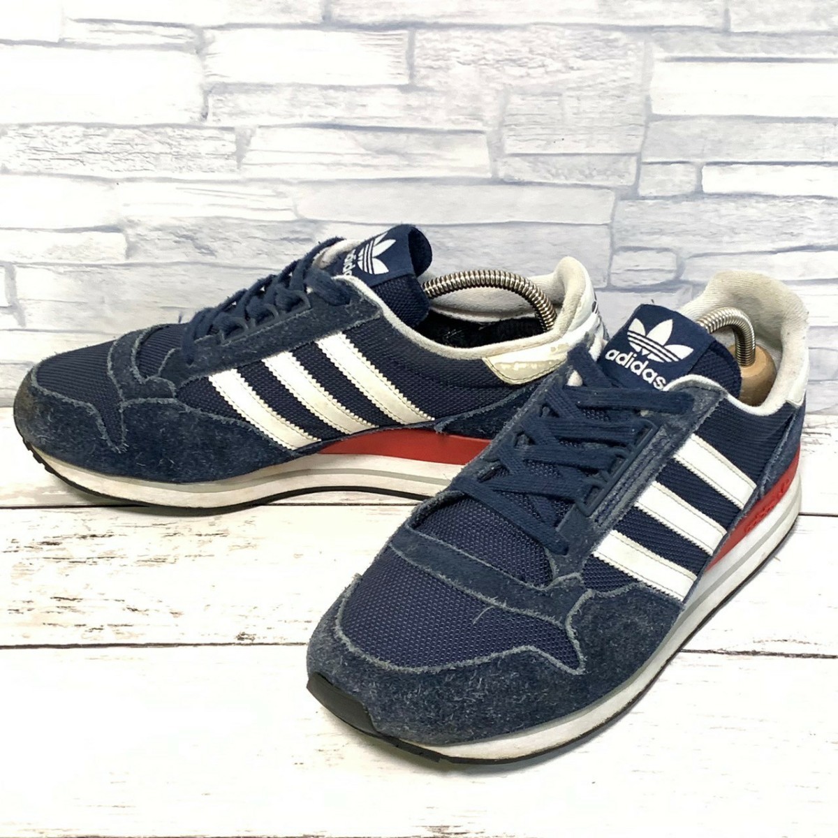 R5574bE adidas アディダス スニーカー ネイビー×ホワイト×レッド レディース 24cm アディダスオリジナルス ZX 500 ゼットエックス500の画像1