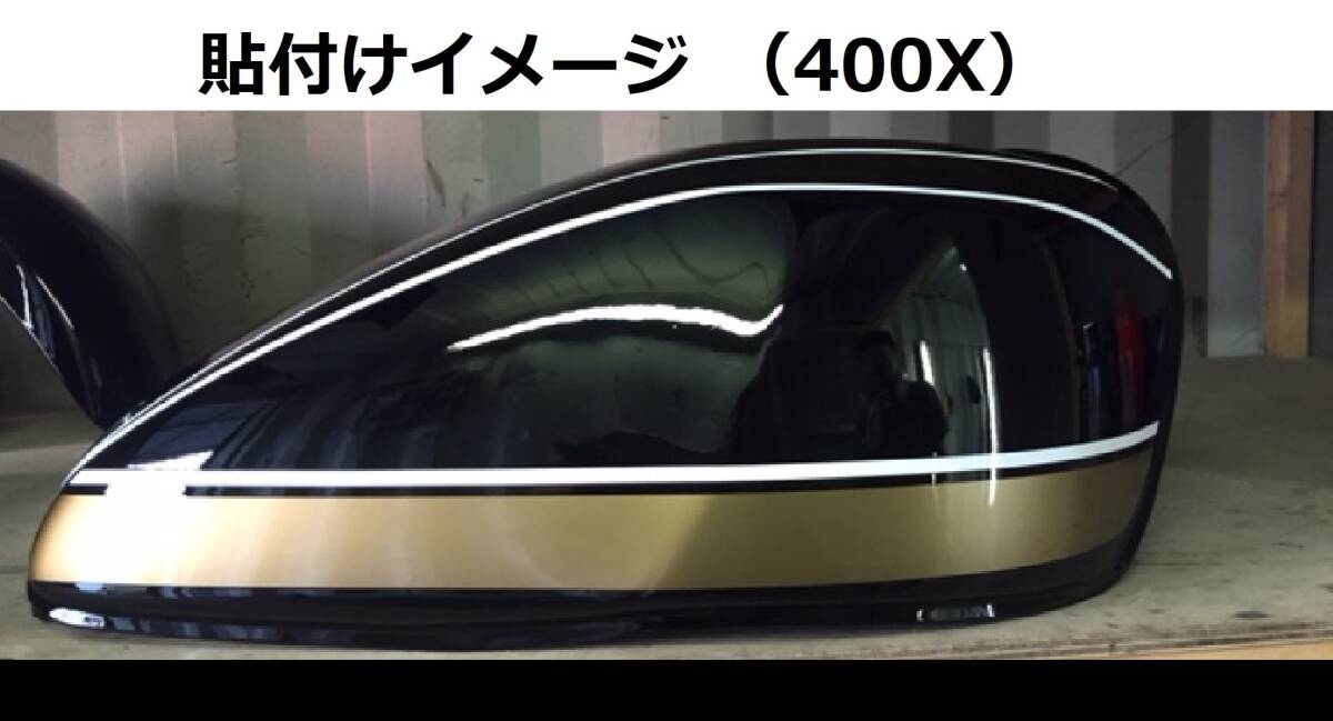 ZEPHYR ゼファー400・Χ・750・1100 玉虫タイプライン タンクステッカー フルセット ゴールド/ホワイト（金/白） Z系汎用？ 外装デカールの画像3