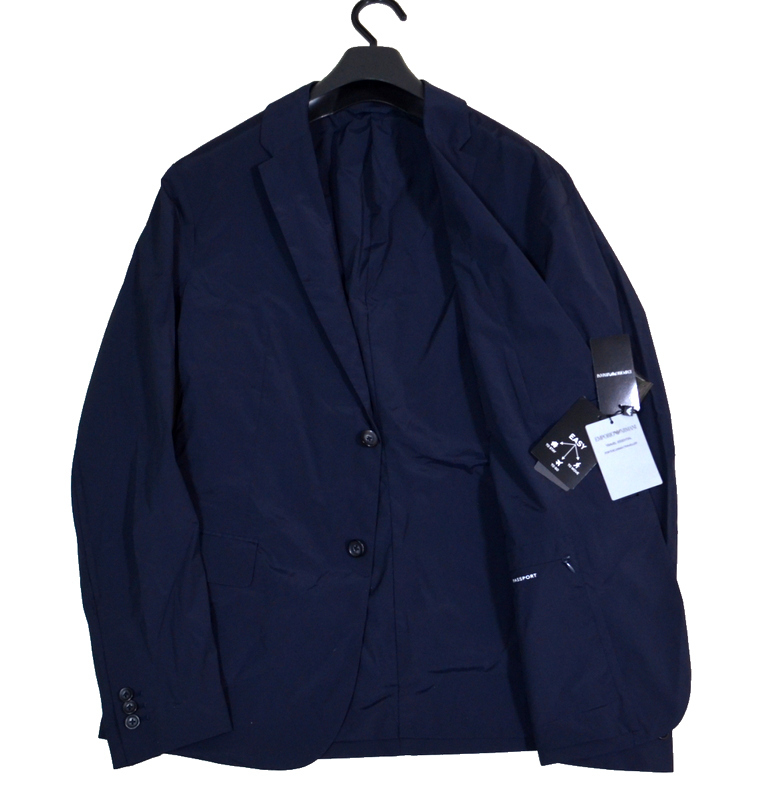 未使用品 新品級 EMPORIO ARMANI エンポリオアルマーニ テーラードジャケット 54 日本XL程度 ネイビー色 メンズ 秋冬春 コートインナー_画像2