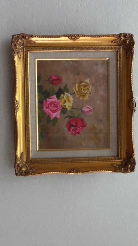 薔薇 ばら バラ 油絵 額装 | litgearshop.com