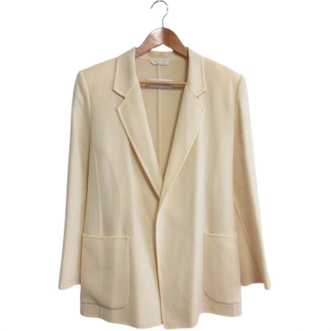  almost beautiful goods Max Mara Max Mara single ratio wing tailoring bell tedo jacket blaser 40 eggshell white *