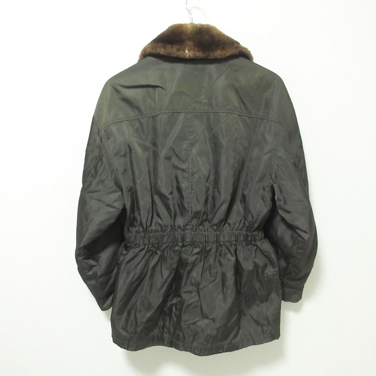  superior article PRADA Prada Vintage collar eko fur liner attaching military jacket blouson M khaki 021