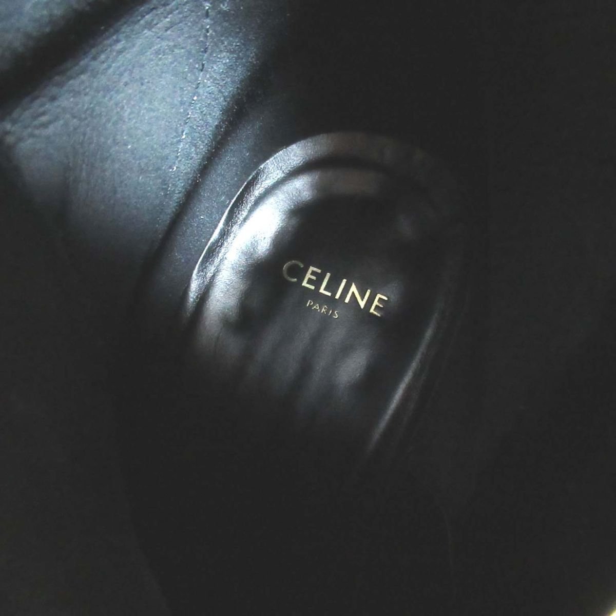 新品同様 CELINE セリーヌ エディ期 レザー レースアップ レンジャーブーツ ショートブーツ 37サイズ 23.5cm相当 ブラック_画像6