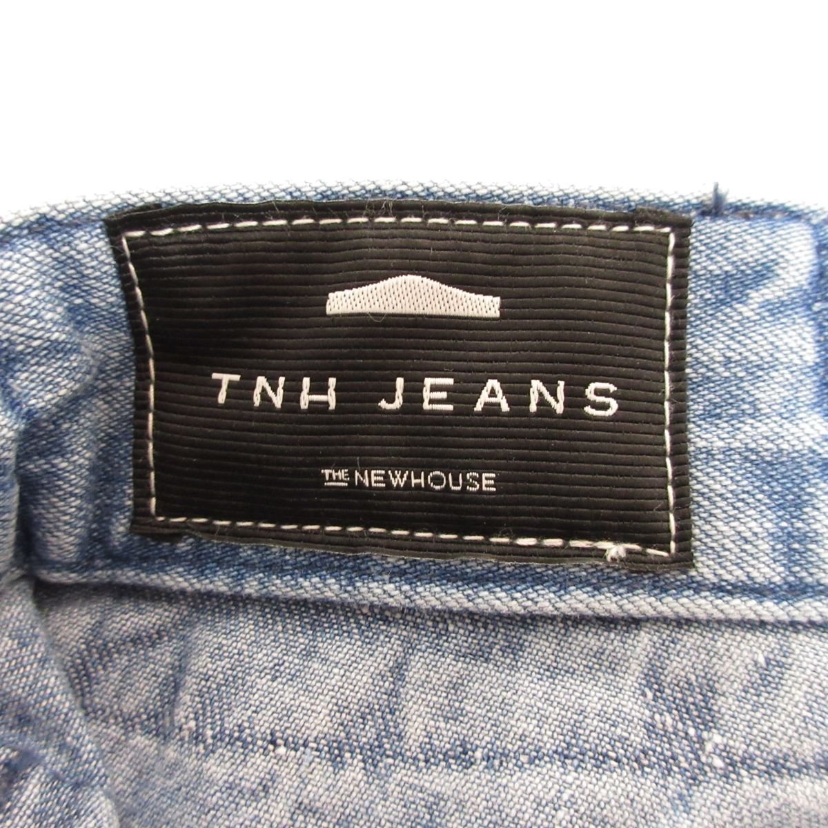 美品 THE NEW HOUSE ザニューハウス 現行モデル TNH WORK JEAN ヴィンテージ加工 ワイドデニムパンツ ジーンズ TNH21100-41 25 ブルー_画像7