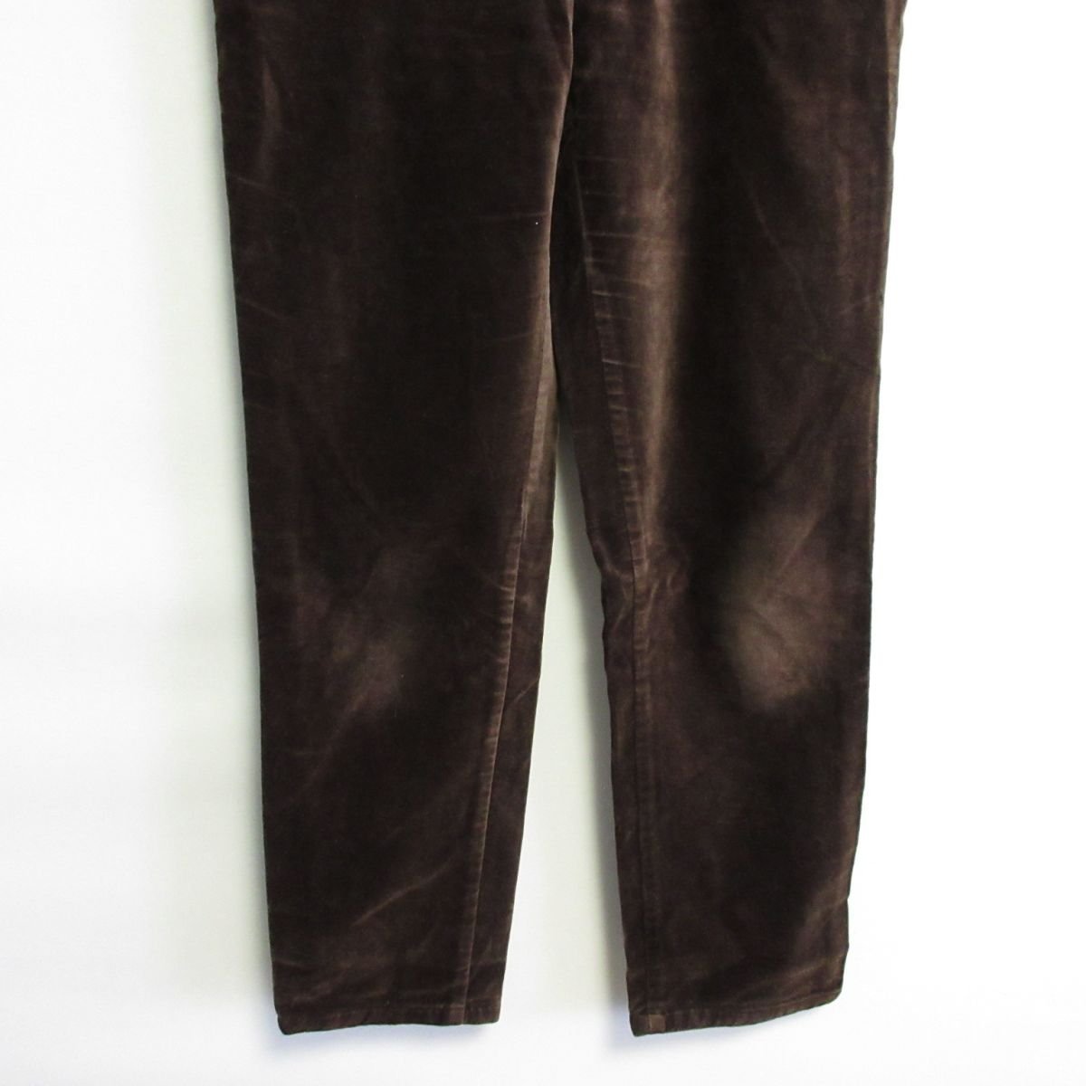 прекрасный товар FENDI jeans Fendi Vintage Zip fly Logo вышивка bell спальное место брюки 42 Brown *