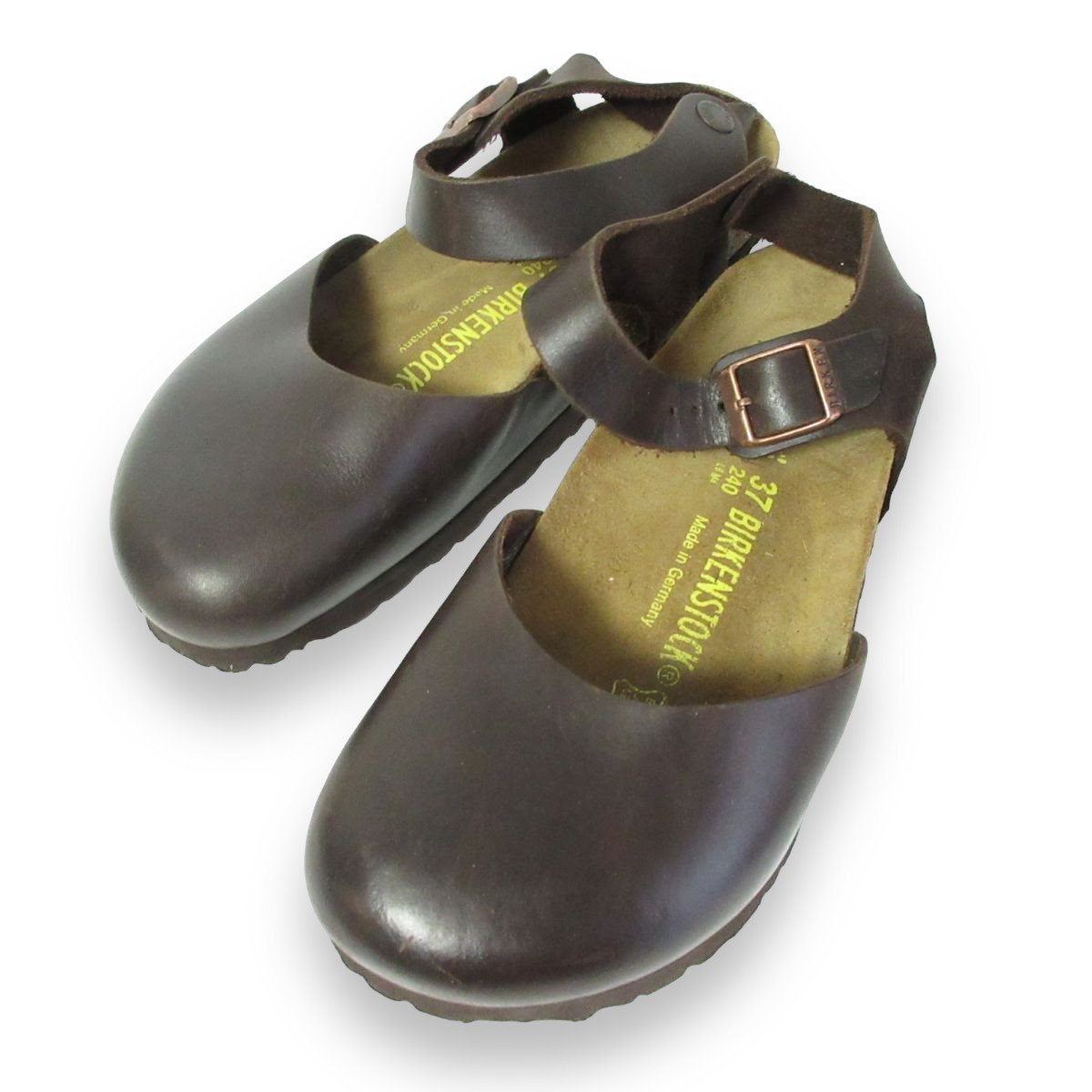 美品 BIRKENSTOCK ビルケンシュトック メッシーナ レザー アンクルストラップ サンダル 24cm ブラウン ◆_画像1