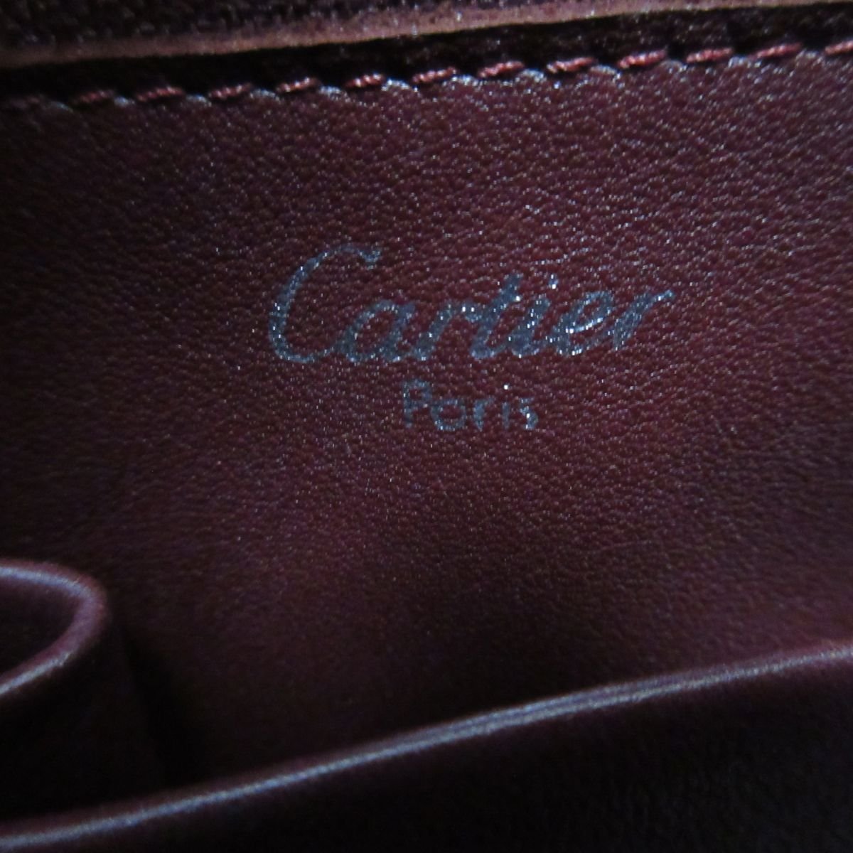  хорошая вещь Cartier Cartier kaboshon кожа большая сумка one сумка на плечо бордо × серебряный металлические принадлежности *
