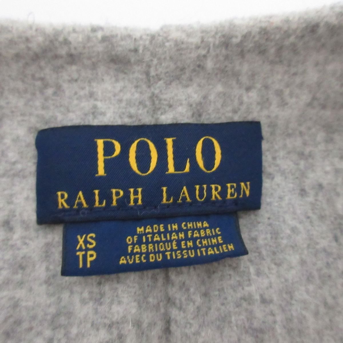 美品 21AW POLO RALPH LAUREN ポロラルフローレン バックスリット ベルテッドコート ガウンコート サイズXS グレー ◆_画像6