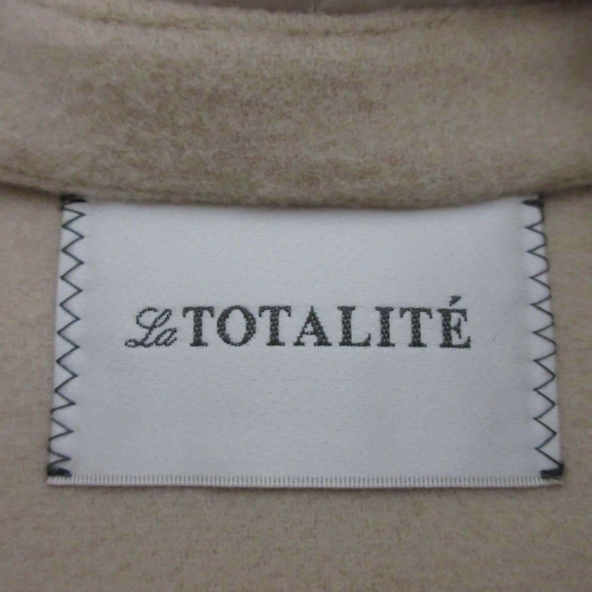  beautiful goods La TOTALITE La Totalite fox fur Zip up f-ti- coat size 36 beige *