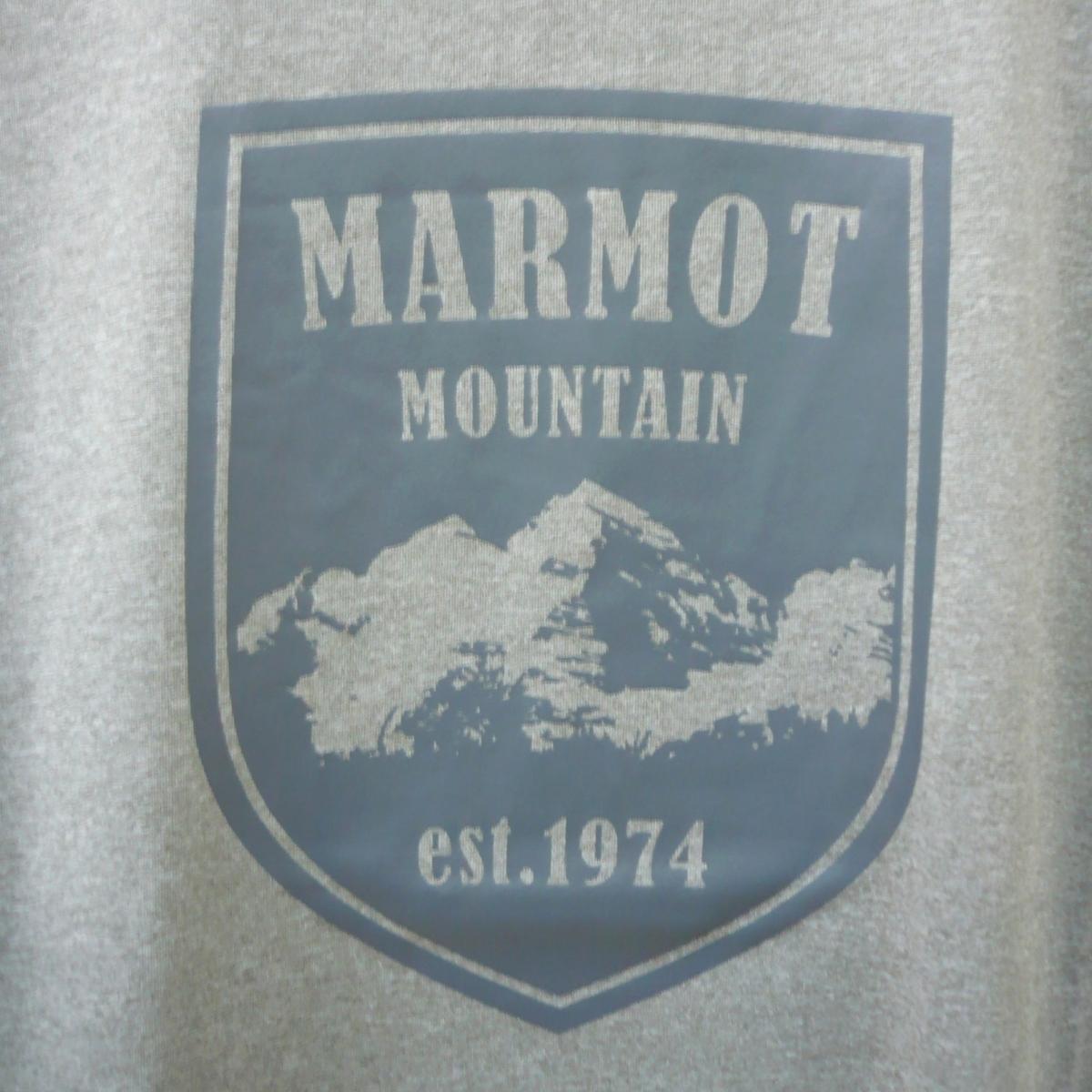 即決☆マーモット エルバード半袖Tシャツ GRY/XLサイズ 送料無料 グレー 吸汗・速乾・ドライ 登山 キャンプ クラシック Marmot 