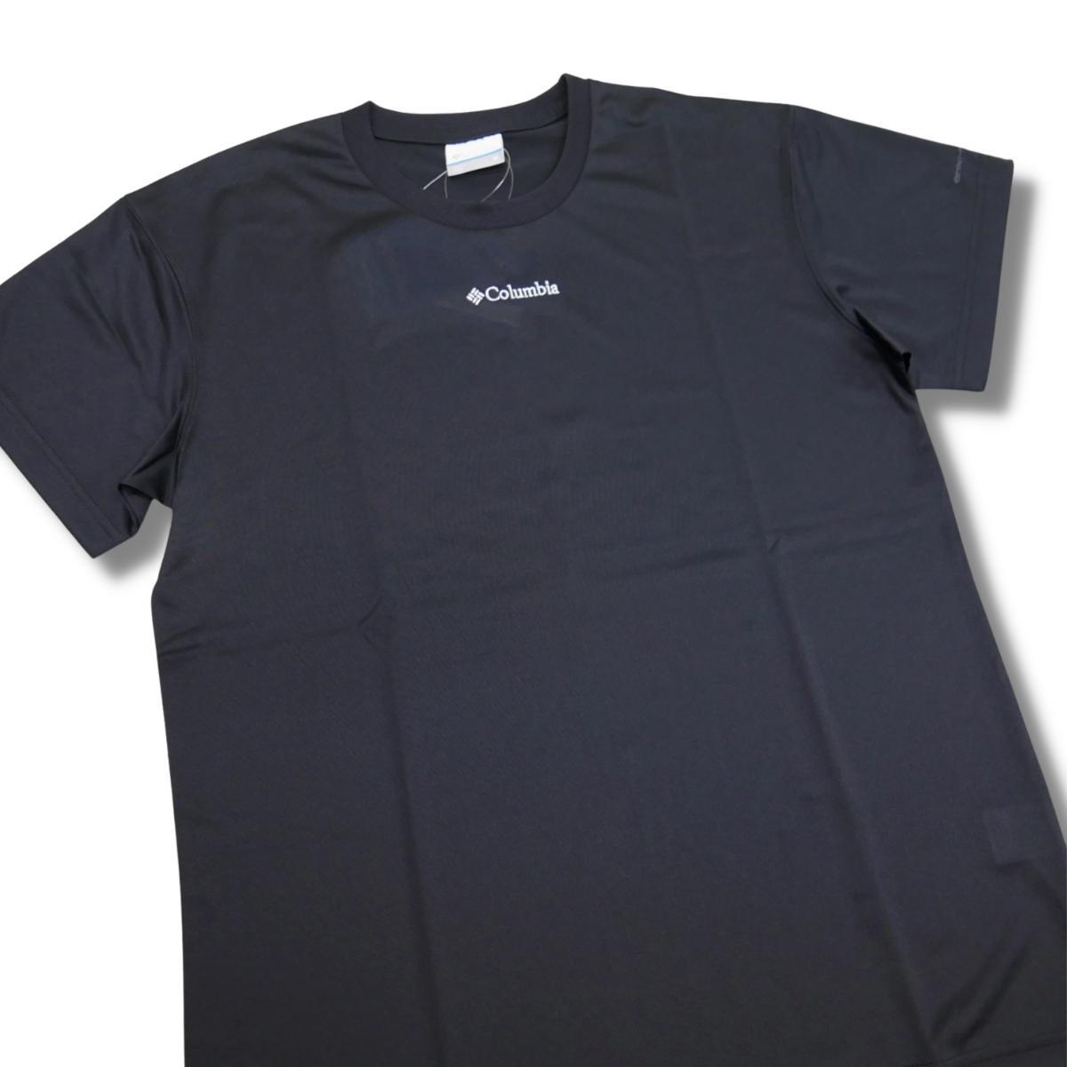 即決☆コロンビア ロイヤルクリーク半袖Tシャツ BK/Mサイズ 送料無料 ブラック ロゴ 黒 速乾 ドライ UPF30 紫外線カット