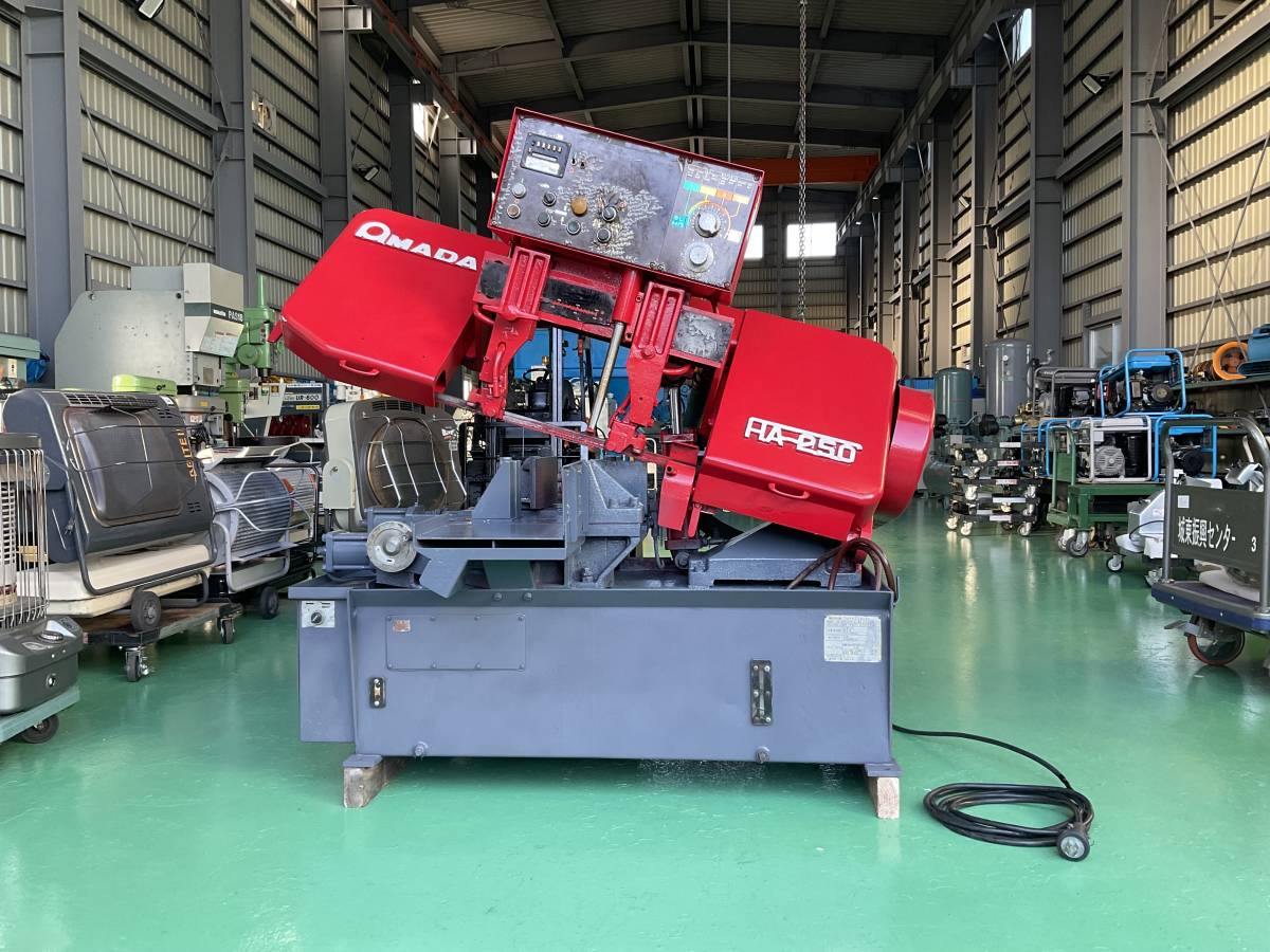 AMADA ロータリーバンドソーHA-250 No450588 200V-金屬帶鋸 AMADA ロータリーバンドソーHA-250 No450588 200V-金屬帶鋸