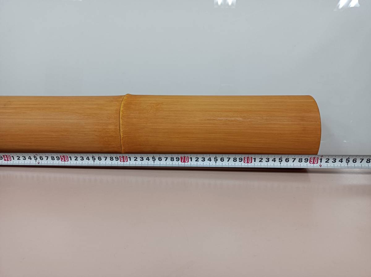 ■1円～!! 【即決あり!!】竹製(銅製水受け)花器　(発送　ヤマト運輸　120サイズ)■A-4_画像2