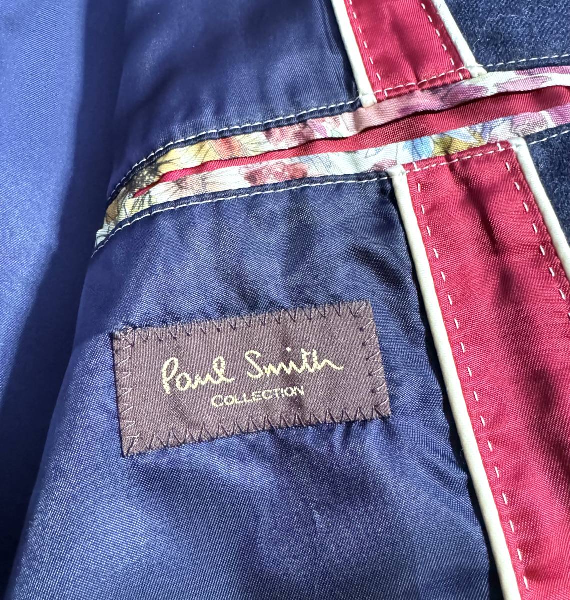 美品【定価7万超】Paul Smith COLLECTION ポールスミス トレンチコート L ウール ジャケット メンズ 日本製 ネイビー 美シルエット_画像9