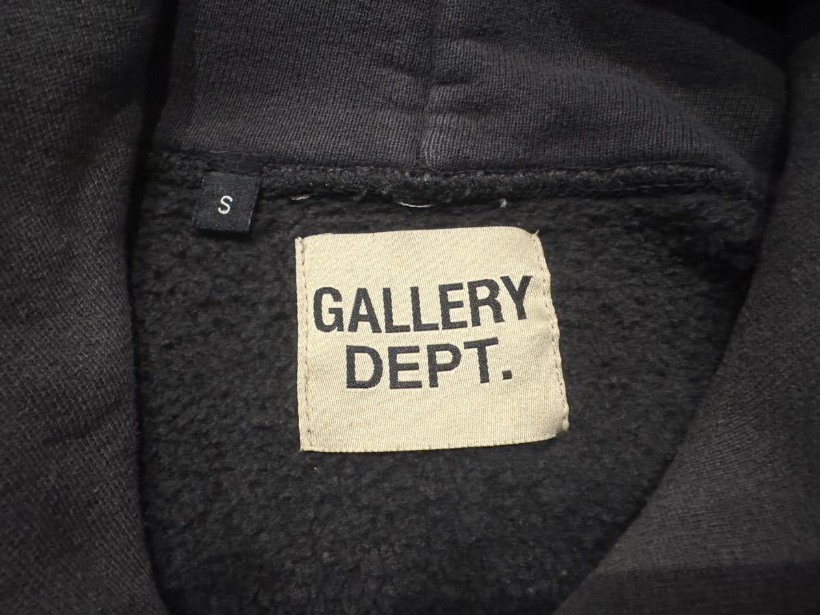 GALLERY DEPTセンターロゴ パーカー チャコール ブラック ギャラリーデプト Center Logo hoodie フェード スミクロ_画像5