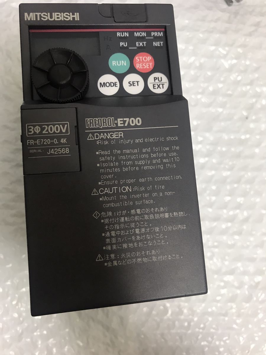 中古美品三菱電機 MITSUBISHI インバーター FR-E720-0.4K動作保証1/6 A-1_画像1