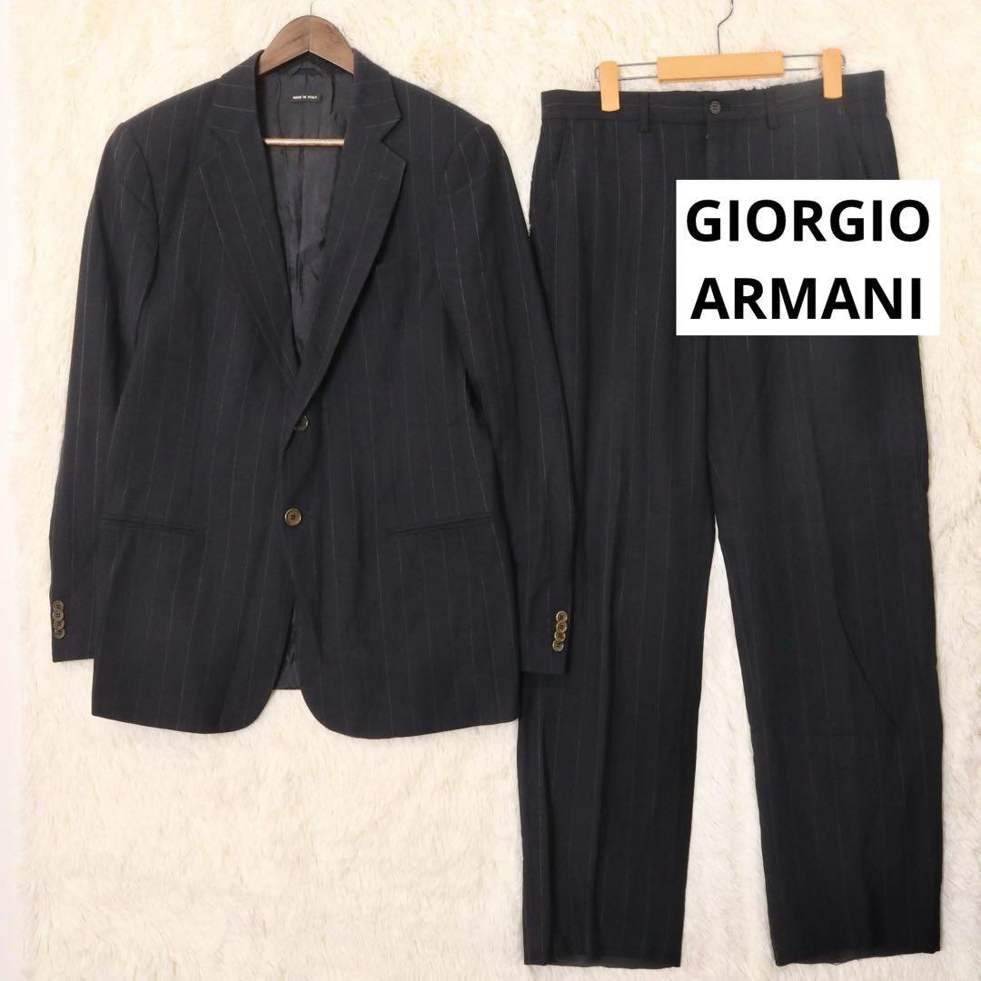 現行 GIORGIO ARMANI カシミヤ混 スラックス 黒タグ - パンツ