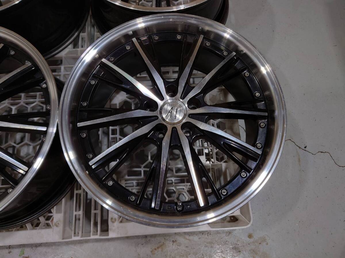 【青森発】ANHELO 19x8.5JJ +35 PCD114.3 ハブ72 5H 【G0308】_画像4