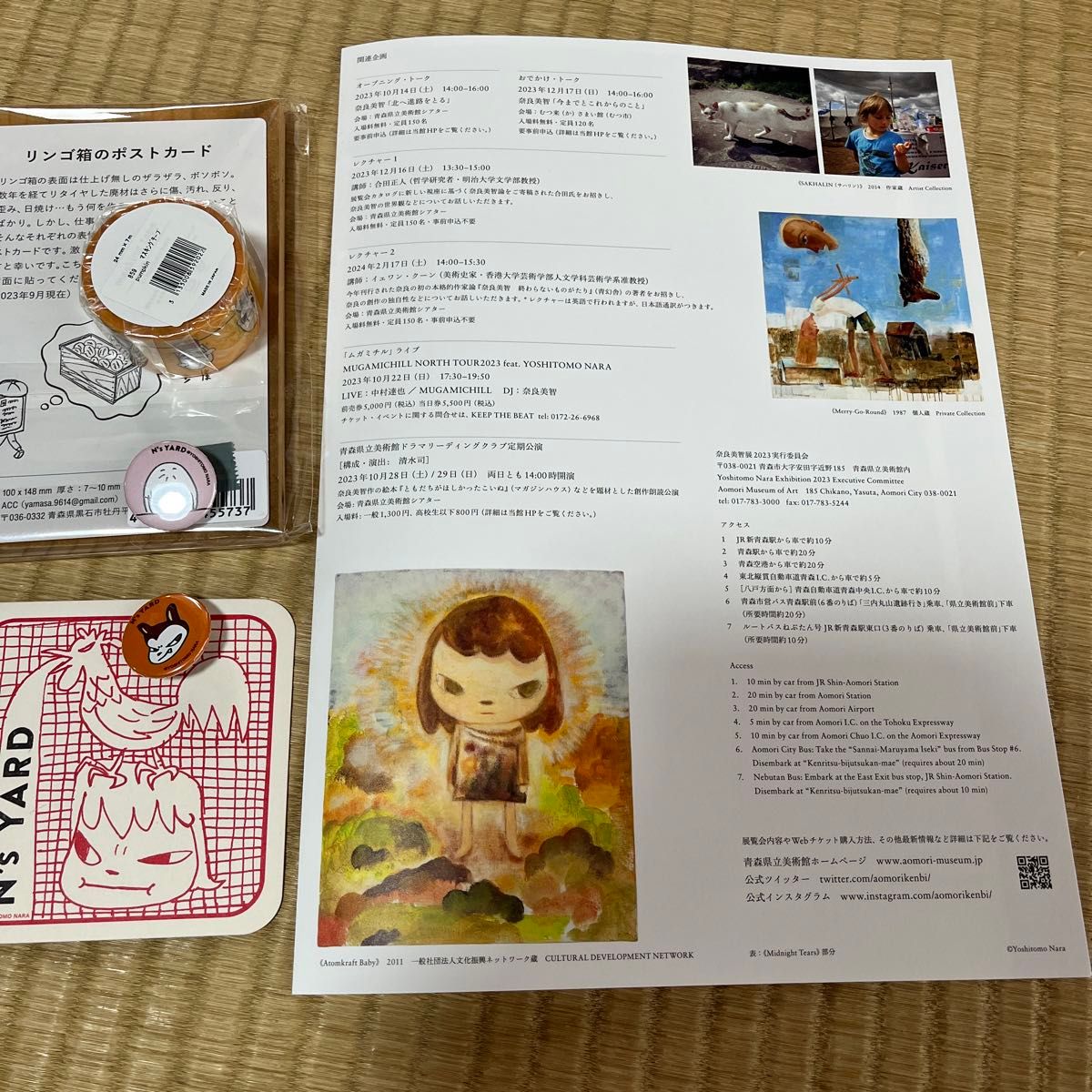 奈良美智 青森県立美術館 奈良美智展 まとめ売り リンゴ箱の 奈良美智 青森県立美術館 奈良美智展 まとめ売り リンゴ箱の