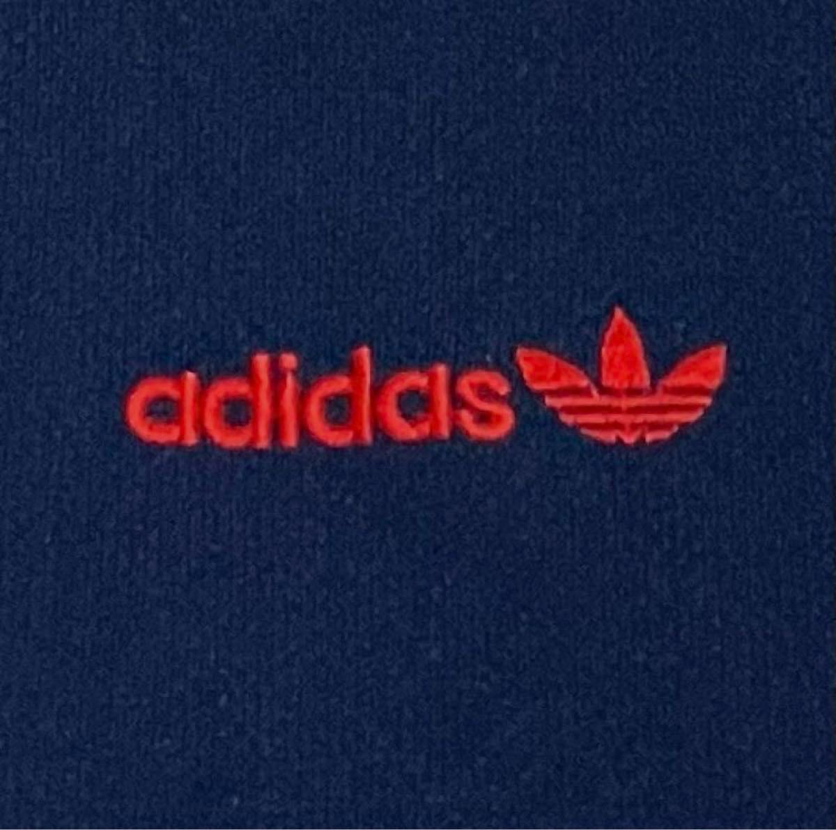 【希少】adidas　アディダス　トラックジャケット　西ドイツ製　デサント社　トレフォイルロゴ　刺繍　袖ライン　60s　70s