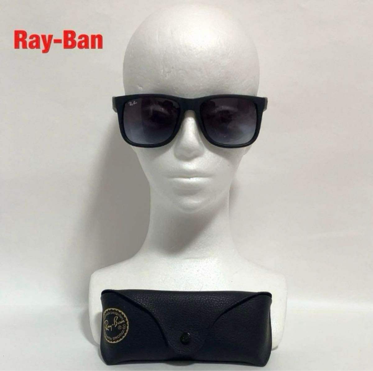 【人気】Ray-Ban　レイバン　サングラス　付属品付き　ユニセックス　ラバー　スクエア型　RB4165-F JUSTIN