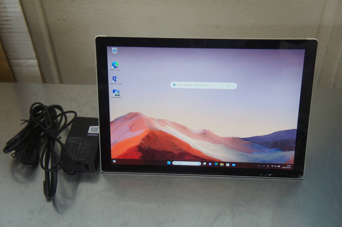 JUNK ジャンク 画面破損 Win11 Pro Microsoft Surface Pro 7 PVQ-00014 12.3インチ/Core i5 1035G4/8GB/SSD128GB/2736×1824 (1)