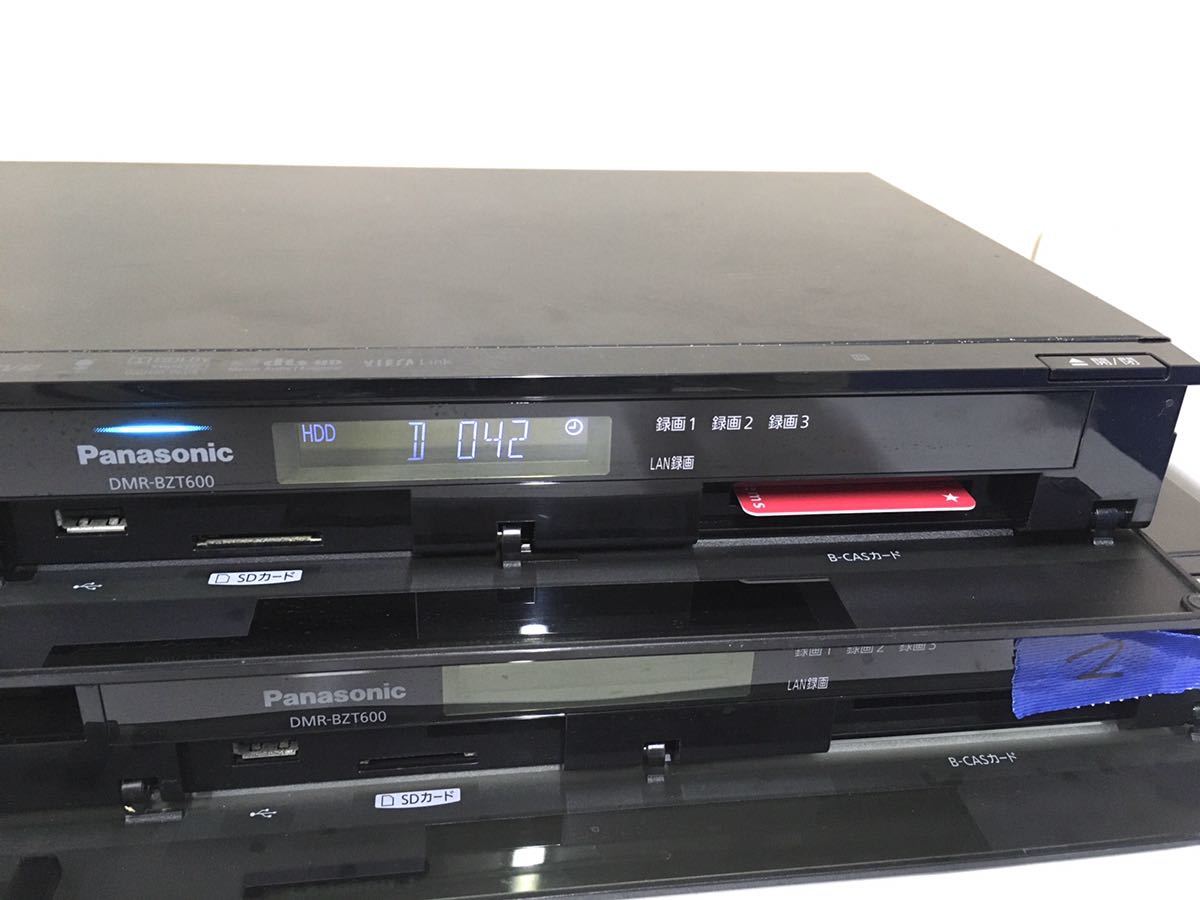 パナソニック Panasonic 500GB 3チューナー ブルーレイレコーダー DIGA DMR-BZT600 ジャンク品2台セット　640215048_画像2