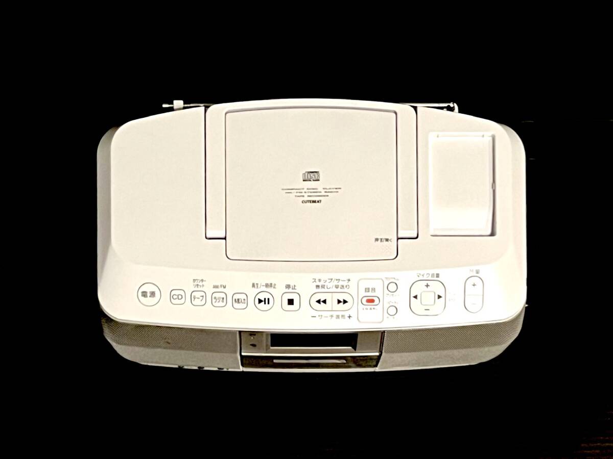 640118084 TOSHIBA 東芝 CDラジオカセットレコーダー TY-CDK8 ラジカセ ホワイト デッキの画像6