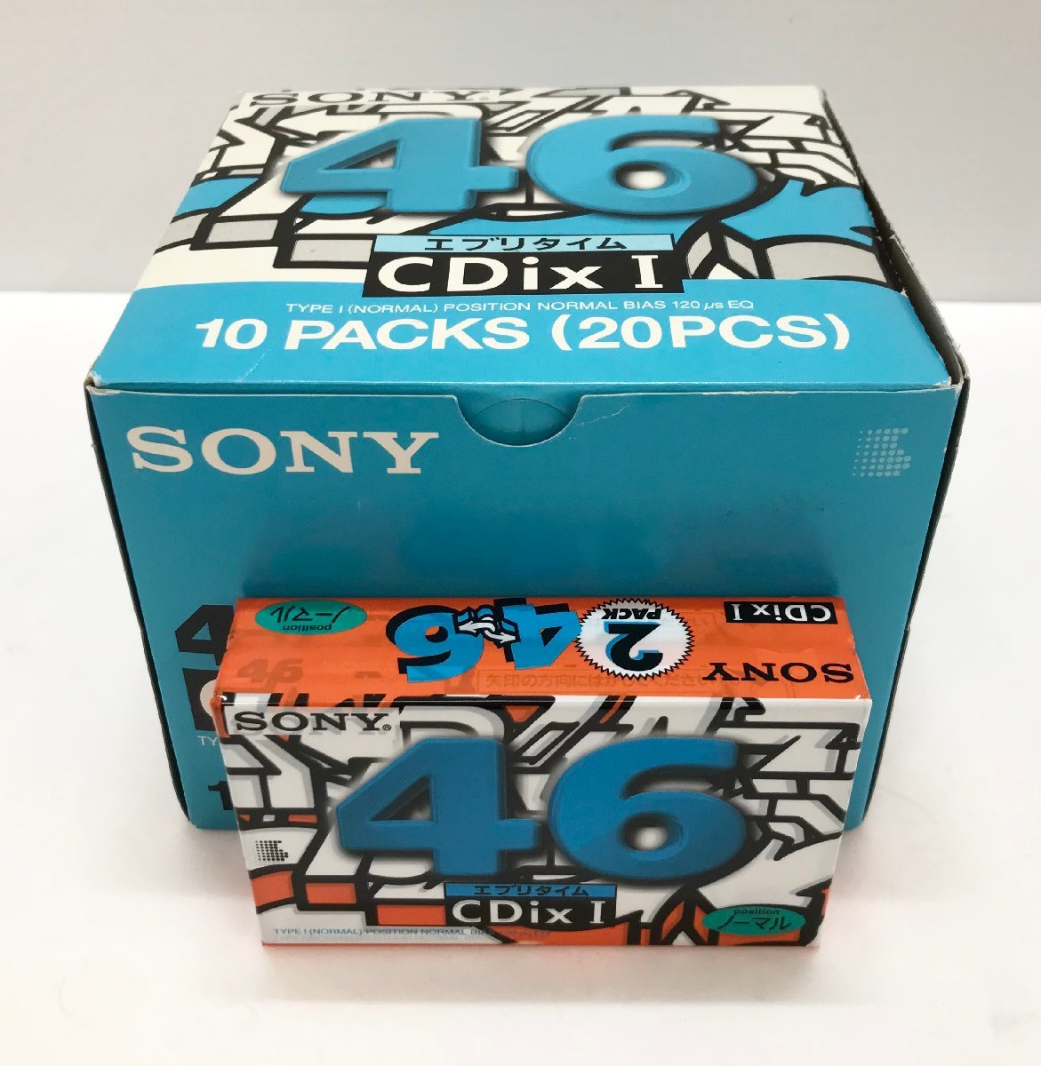 【rmm】新品 カセットテープ 40本 まとめ 箱 SONY CDix I エブリタイム 46 10 PACKS 20PCS 1BOX 20巻 / HF 46 10巻 1BOX / HF 60 10巻 1BOX_画像2