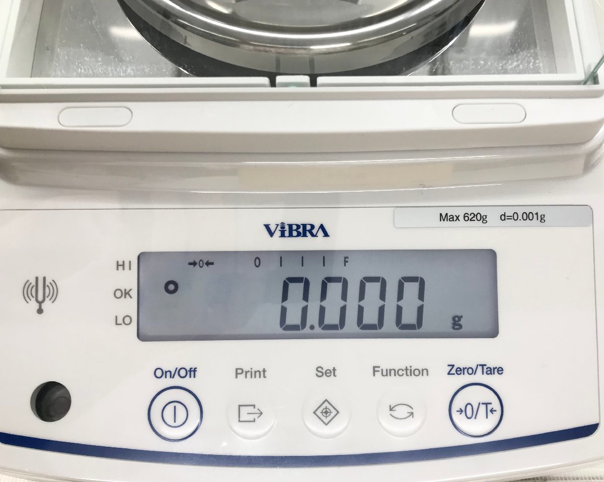 [rmm] ViBRA 高精度・音叉式電子天びん RJシリーズ RJ-620 取扱説明書付 通電確認 動作確認済み_画像4