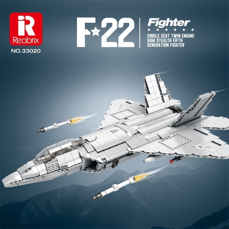 5％OFF】 【送料無料】1837個のF-22ラプター戦闘機アセンブリ