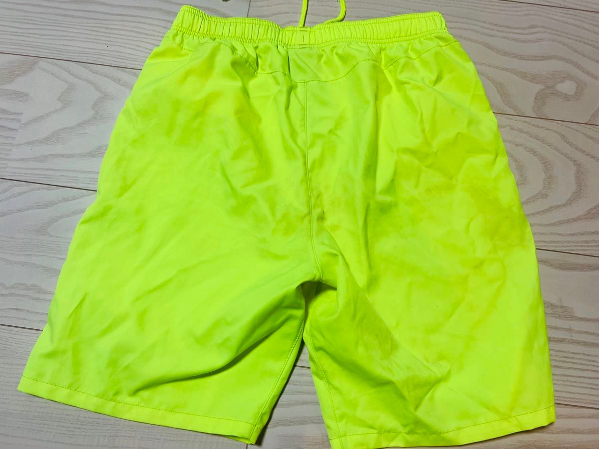 NIKE ユニフォーム ハーフパンツ 150 160 蛍光イエロー 短パン NIKE ユニフォーム ハーフパンツ 150 160 蛍光イエロー 短パン