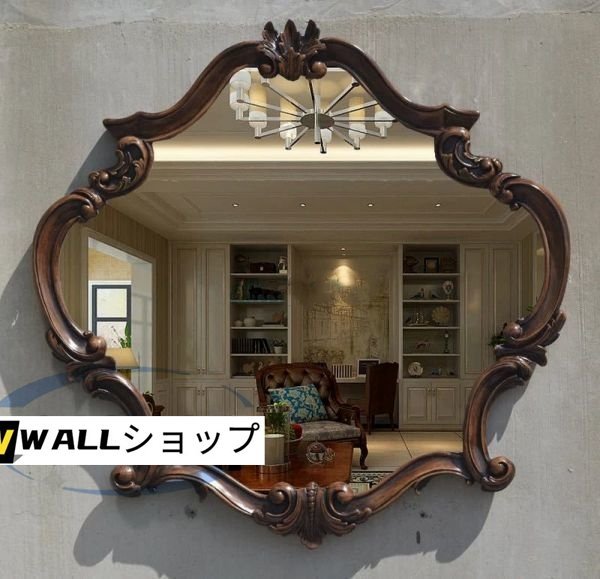 特売★品質保証　アンティーク調 壁掛け鏡 壁掛け 壁掛けミラー ウォールミラー 大きいサイズ