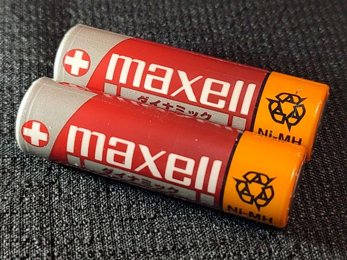 【ジャンク品】maxell　単3形　充電式ニッケル水素電池　HR-350.RE  数量2