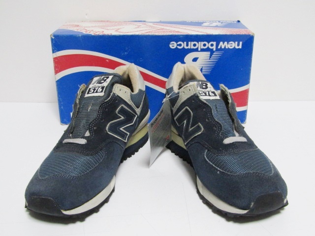 1988年製 Made in USA NEW BALANCE M576 ORIGINAL NAVY OG US8.5 2E ニューバランス オリジナル ビンテージ デッド 80s 当時 青箱 1300_画像3