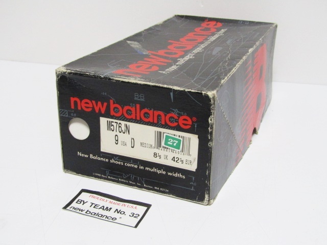 1990s Made in USA 最初期 NEW BALANCE M576 JN JAPAN NAVY OG US9 D ニューバランス 576 紺 ネイビー オリジナル ビンテージ デッド 当時_画像9