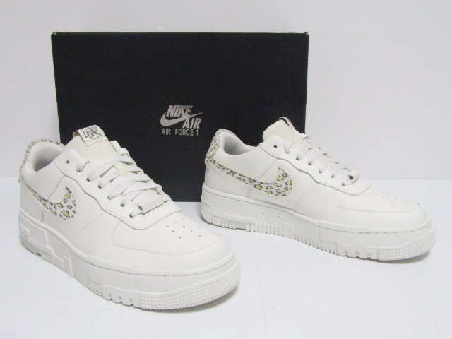 21年製 2021 NIKE WMNS AIR FORCE1 AF1 PIXEL SE WHITE LEMON DH9632-101 WUS9.5 26.5cm ナイキ エアフォース ワン ピクセル レオパード_画像2