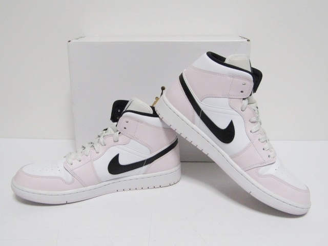 21年製 2021 NIKE WMNS AIR JORDAN 1 MID LIGHT VIOLET OG BQ6472-500 W US11 28cm ナイキ エアジョーダン ミッド ベアリー ローズ_画像4