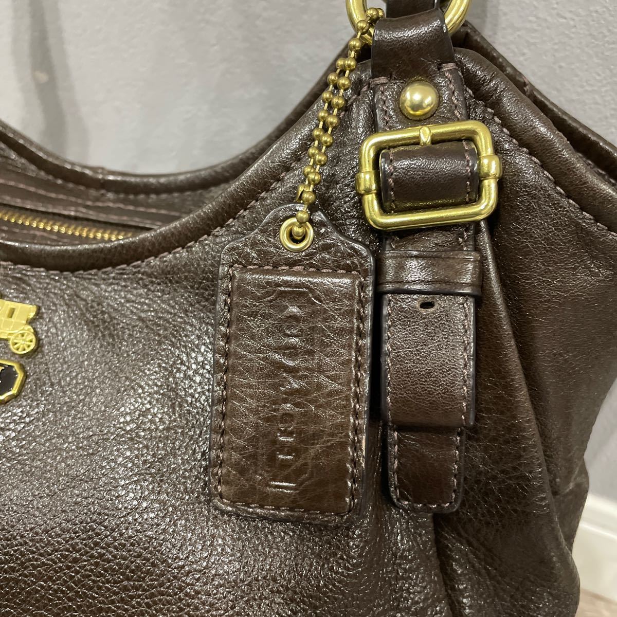 COACH マディソン アビゲイル コーチ トートバッグ レザー 革製 ブラウン　肩掛け ハンドバッグ　比較的美品　レザーバッグ　レザー　鞄_画像4