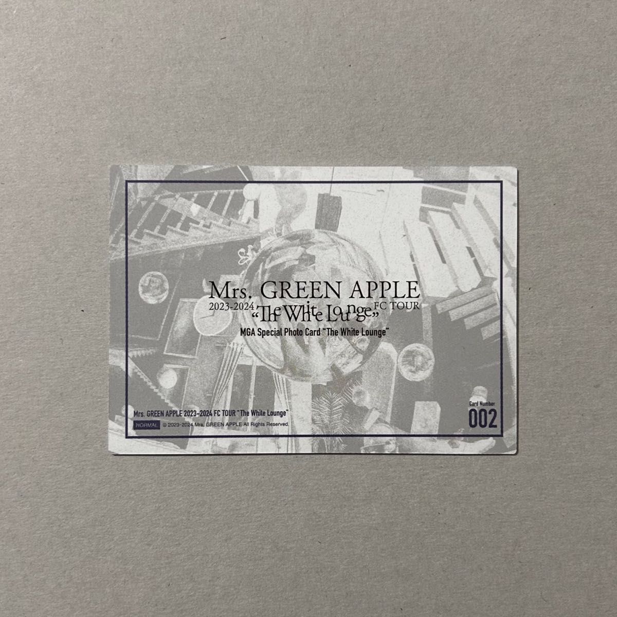 Mrs. GREEN APPLE ミセスグリーンアップル ホワイトラウンジ フォトカード 002 大森元貴 若井滉斗 藤澤涼架