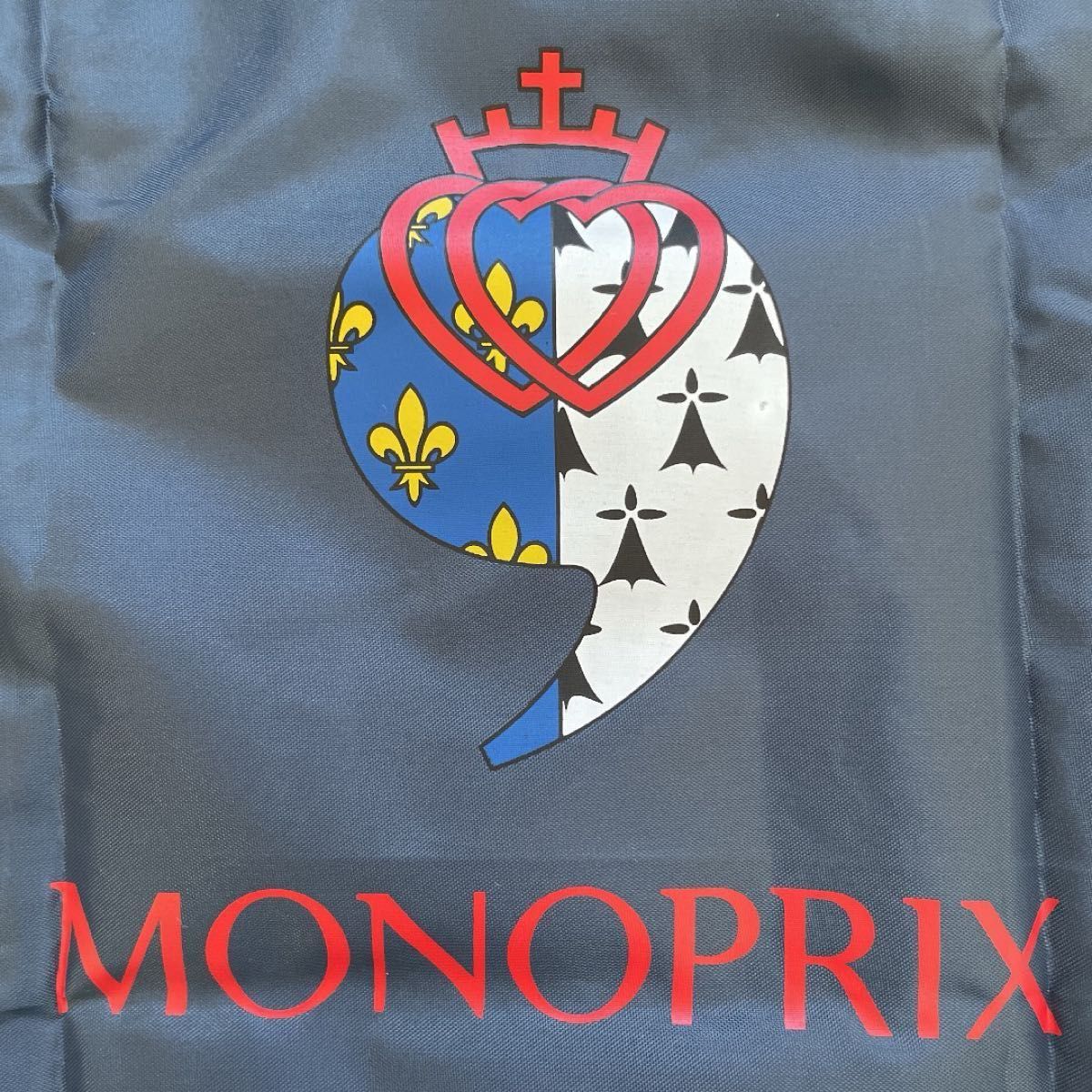 モノプリ エコバッグ MONOPRIX ペイ・ド・ラ・ロワール地域限定柄　紋章柄　パリ土産　フランス　定番　トートバッグ